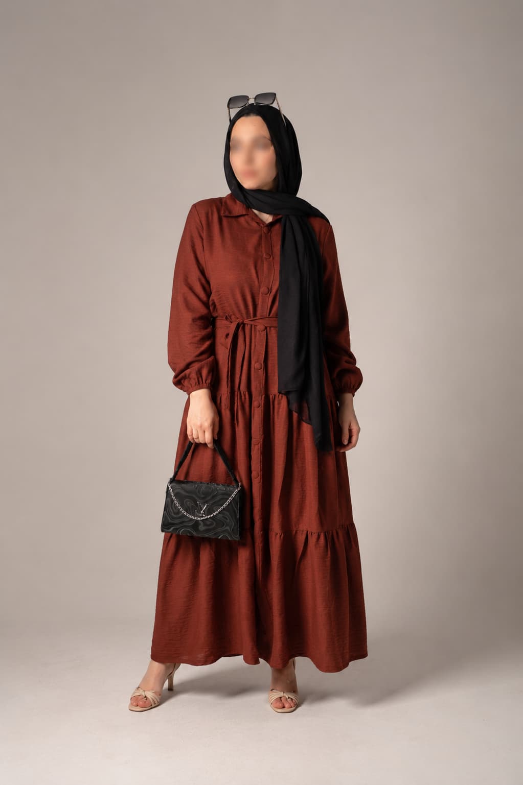 Elline Dress - Warm Brown