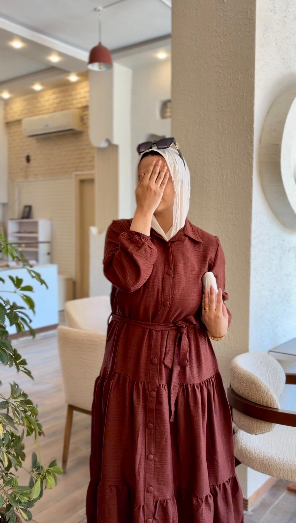Elline Dress - Warm Brown